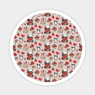 Valentine's Day Cute Panda Bear Pattern Magnet